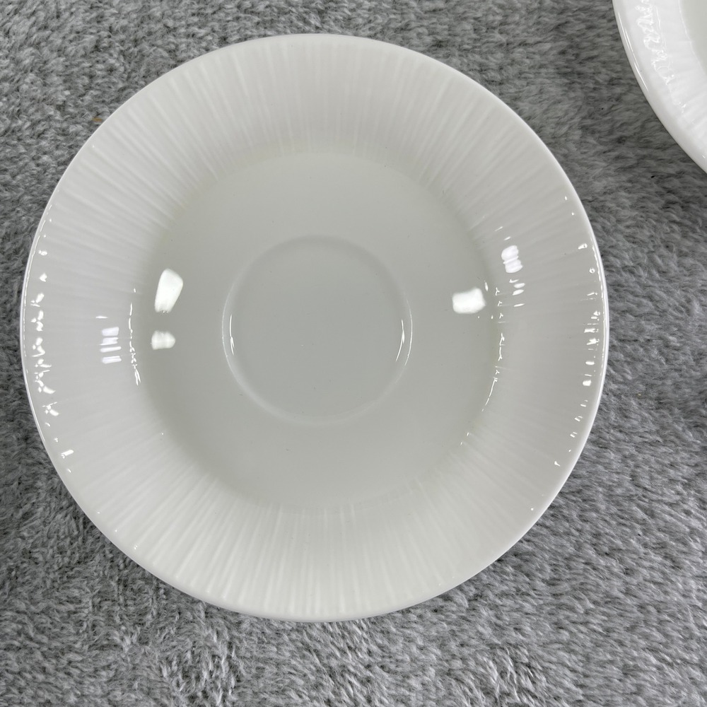 Steelite Folio Saucer Plate 4.5" White Bone China Ribbed Texture Elegant